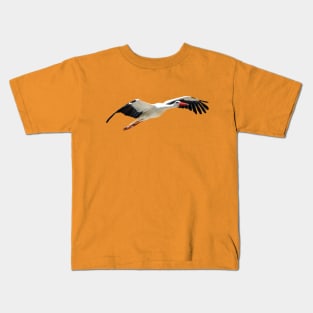 Stork in flight Kids T-Shirt